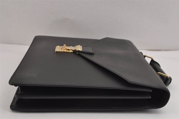 Authentic Louis Vuitton Epi Serviette Conseiller Briefcase Black M54422 LV 0614J