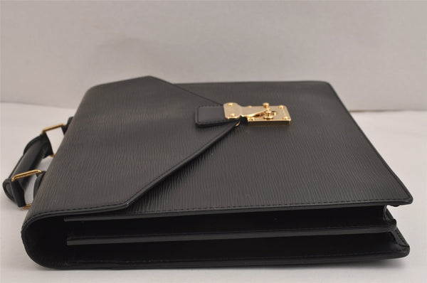 Authentic Louis Vuitton Epi Serviette Conseiller Briefcase Black M54422 LV 0614J