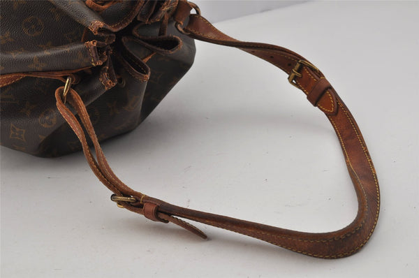 Authentic Louis Vuitton Monogram Petit Noe M42226 Shoulder Drawstring Bag 0615J
