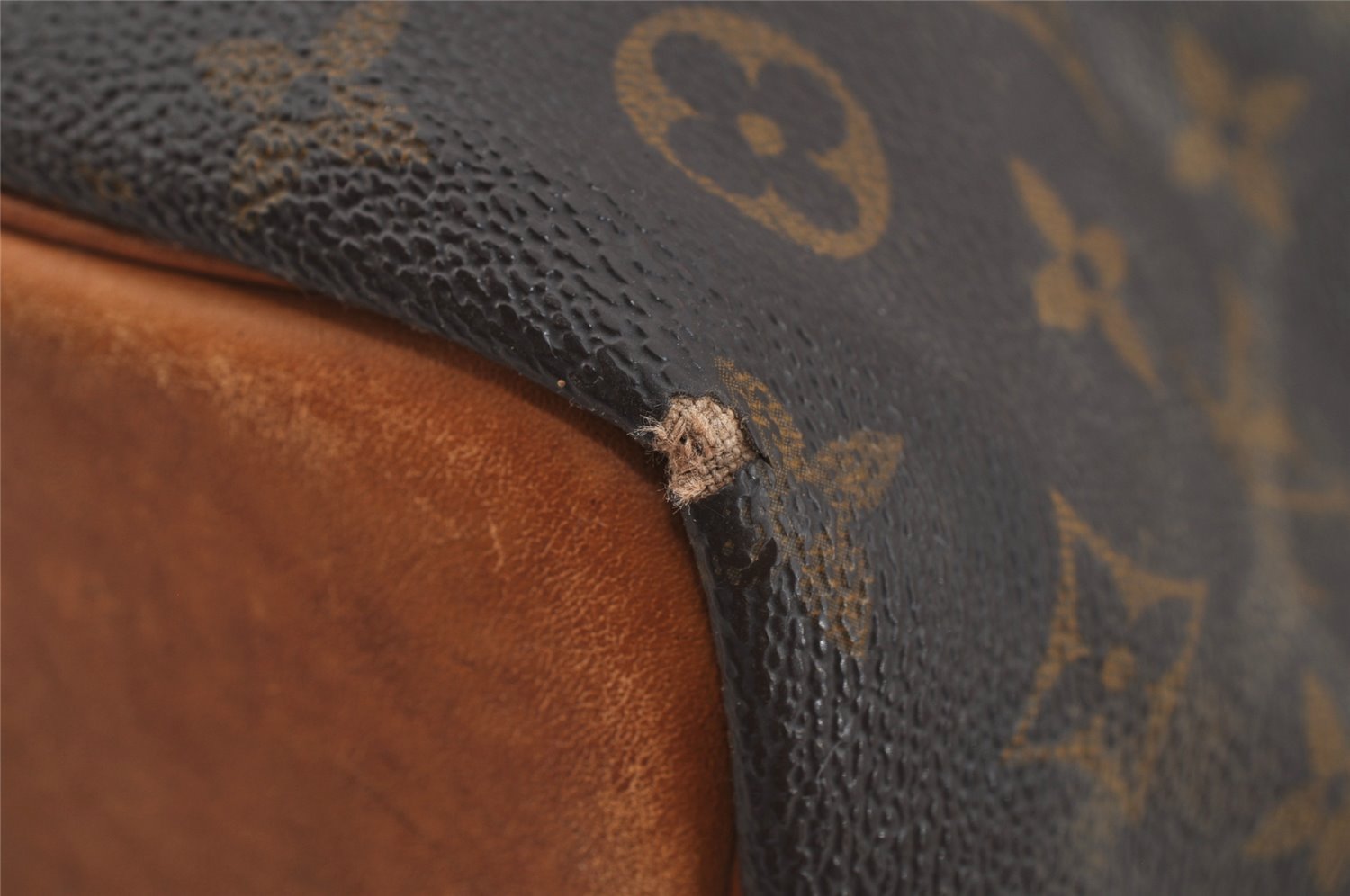 Authentic Louis Vuitton Monogram Petit Noe M42226 Shoulder Drawstring Bag 0615J