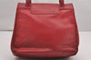 Authentic ETRO Vintage Shoulder Tote Bag Purse Leather Bordeaux Red 0618J