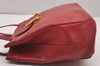 Authentic ETRO Vintage Shoulder Tote Bag Purse Leather Bordeaux Red 0618J