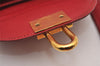 Authentic ETRO Vintage Shoulder Tote Bag Purse Leather Bordeaux Red 0618J