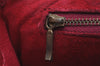 Authentic ETRO Vintage Shoulder Tote Bag Purse Leather Bordeaux Red 0618J