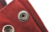 Authentic HERMES Vintage Fourre Tout PM Hand Tote Bag Canvas Red 0619K