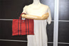 Authentic HERMES Vintage Fourre Tout PM Hand Tote Bag Canvas Red 0619K