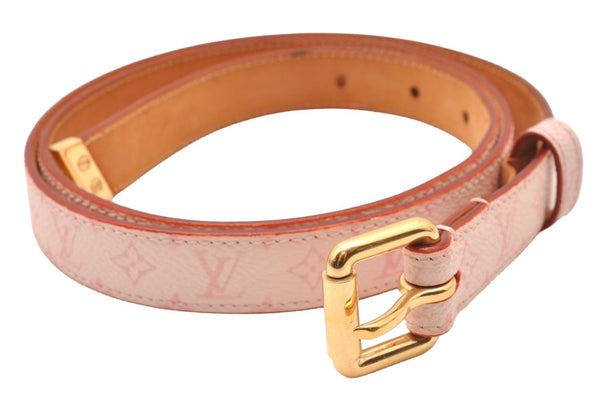 Auth Louis Vuitton Monogram Cherry Blossom Ceinture Belt Pink 35.4" M9273Y 0620J