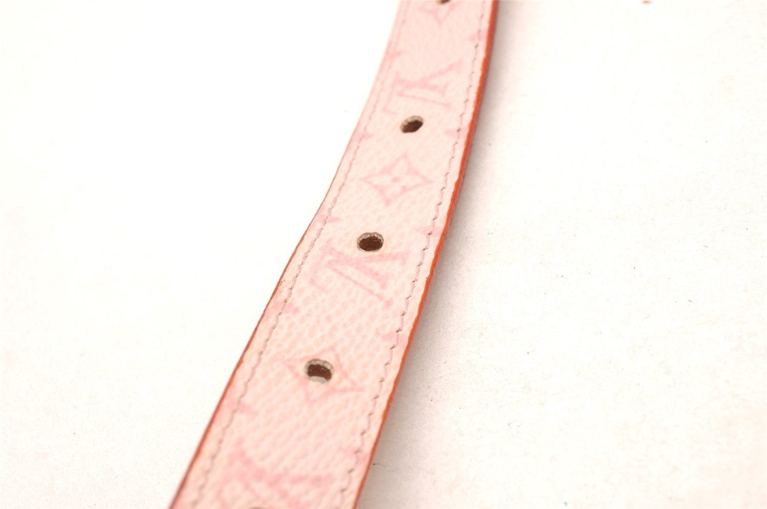 Auth Louis Vuitton Monogram Cherry Blossom Ceinture Belt Pink 35.4