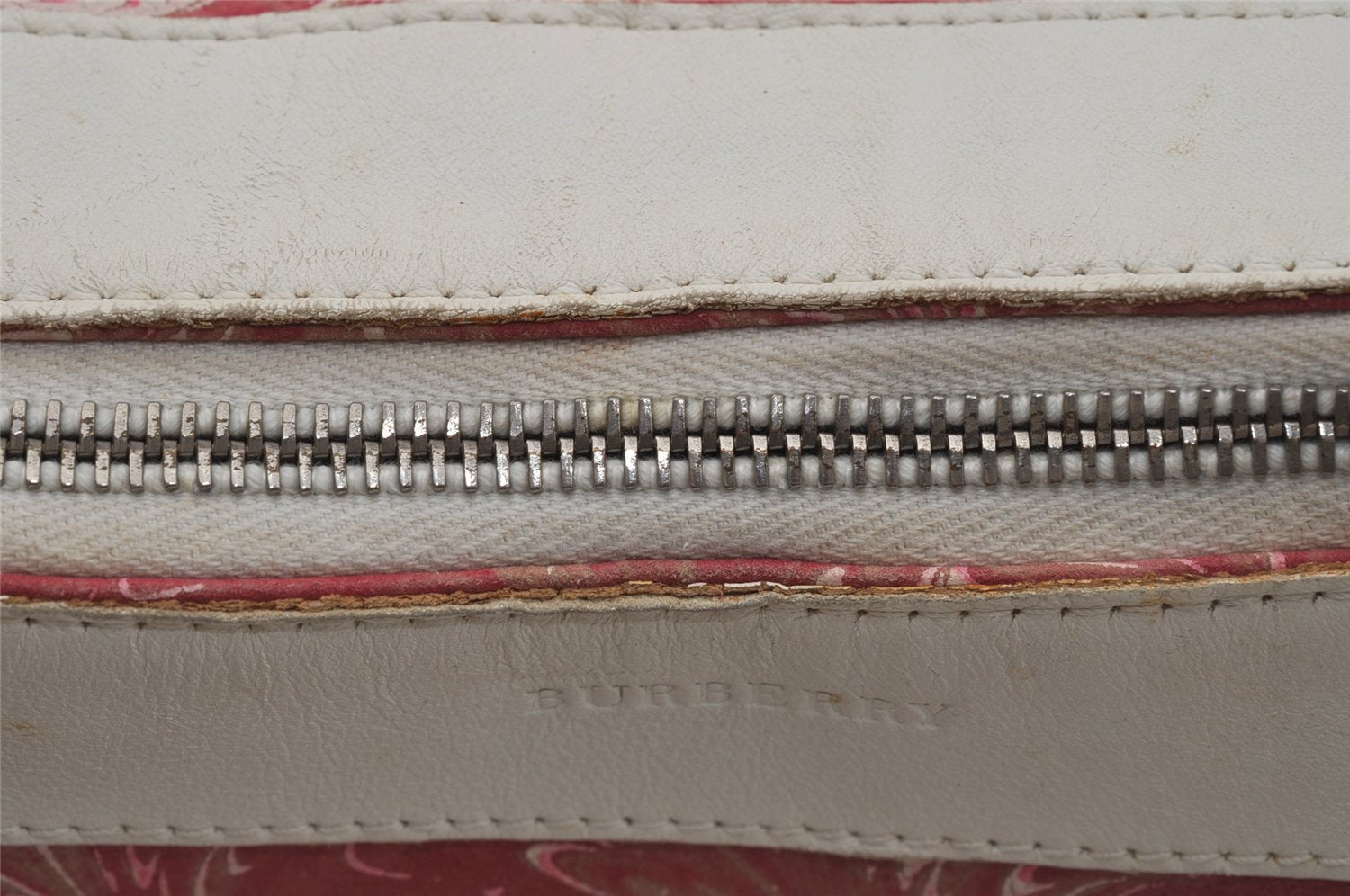 Authentic BURBERRY Vintage Suede Leather Shoulder Hand Bag Purse Pink 0621J