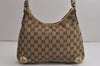 Authentic GUCCI Abbey Shoulder Hand Bag GG Canvas Leather 130738 Brown 0621K