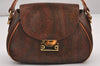 Authentic ETRO Paisley 2Way Shoulder Hand Bag PVC Leather Bordeaux Junk 0622J