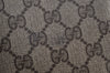 Authentic GUCCI Web Sherry Line Shoulder Tote Bag GG PVC Leather Brown 0622K