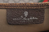 Authentic GUCCI Web Sherry Line Shoulder Tote Bag GG PVC Leather Brown 0622K