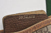 Authentic GUCCI Web Sherry Line Shoulder Tote Bag GG PVC Leather Brown 0622K