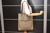 Authentic GUCCI Web Sherry Line Shoulder Tote Bag GG PVC Leather Brown 0622K