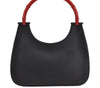 Authentic GUCCI Vintage Bamboo Shoulder Hand Bag Leather 0013739 Black 0623K