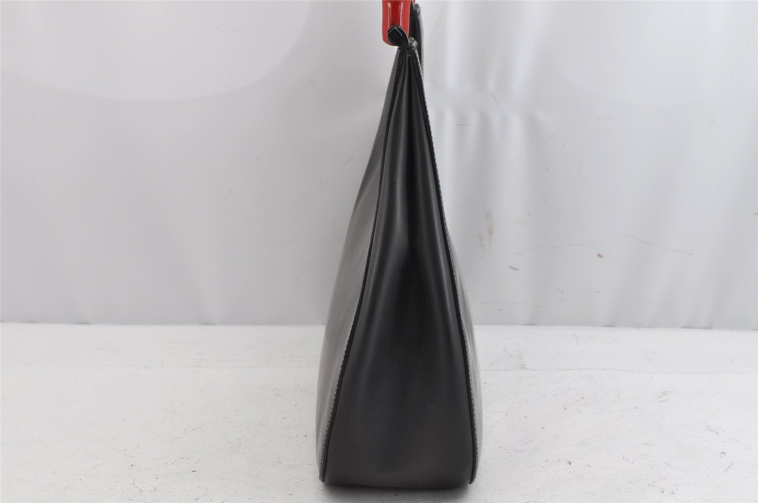 Authentic GUCCI Vintage Bamboo Shoulder Hand Bag Leather 0013739 Black 0623K