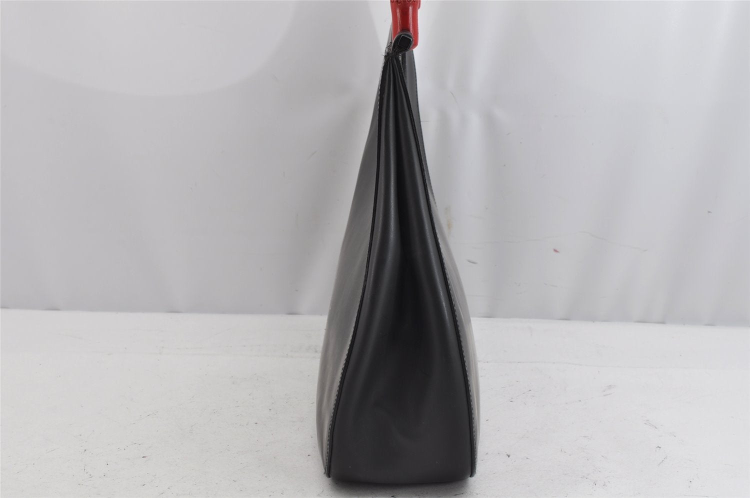 Authentic GUCCI Vintage Bamboo Shoulder Hand Bag Leather 0013739 Black 0623K