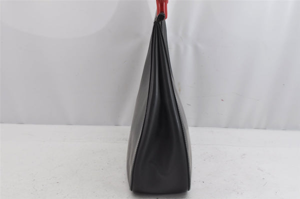 Authentic GUCCI Vintage Bamboo Shoulder Hand Bag Leather 0013739 Black 0623K