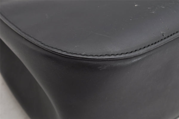 Authentic GUCCI Vintage Bamboo Shoulder Hand Bag Leather 0013739 Black 0623K