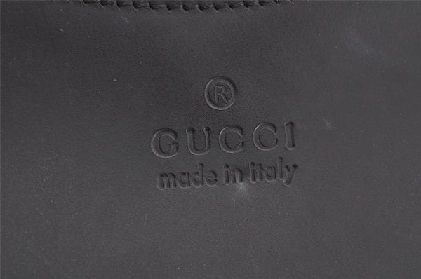 Authentic GUCCI Vintage Bamboo Shoulder Hand Bag Leather 0013739 Black 0623K