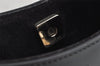 Authentic GUCCI Vintage Bamboo Shoulder Hand Bag Leather 0013739 Black 0623K