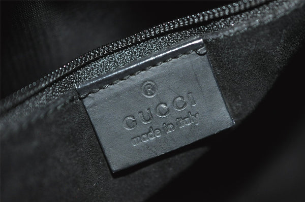 Authentic GUCCI Vintage Bamboo Shoulder Hand Bag Leather 0013739 Black 0623K