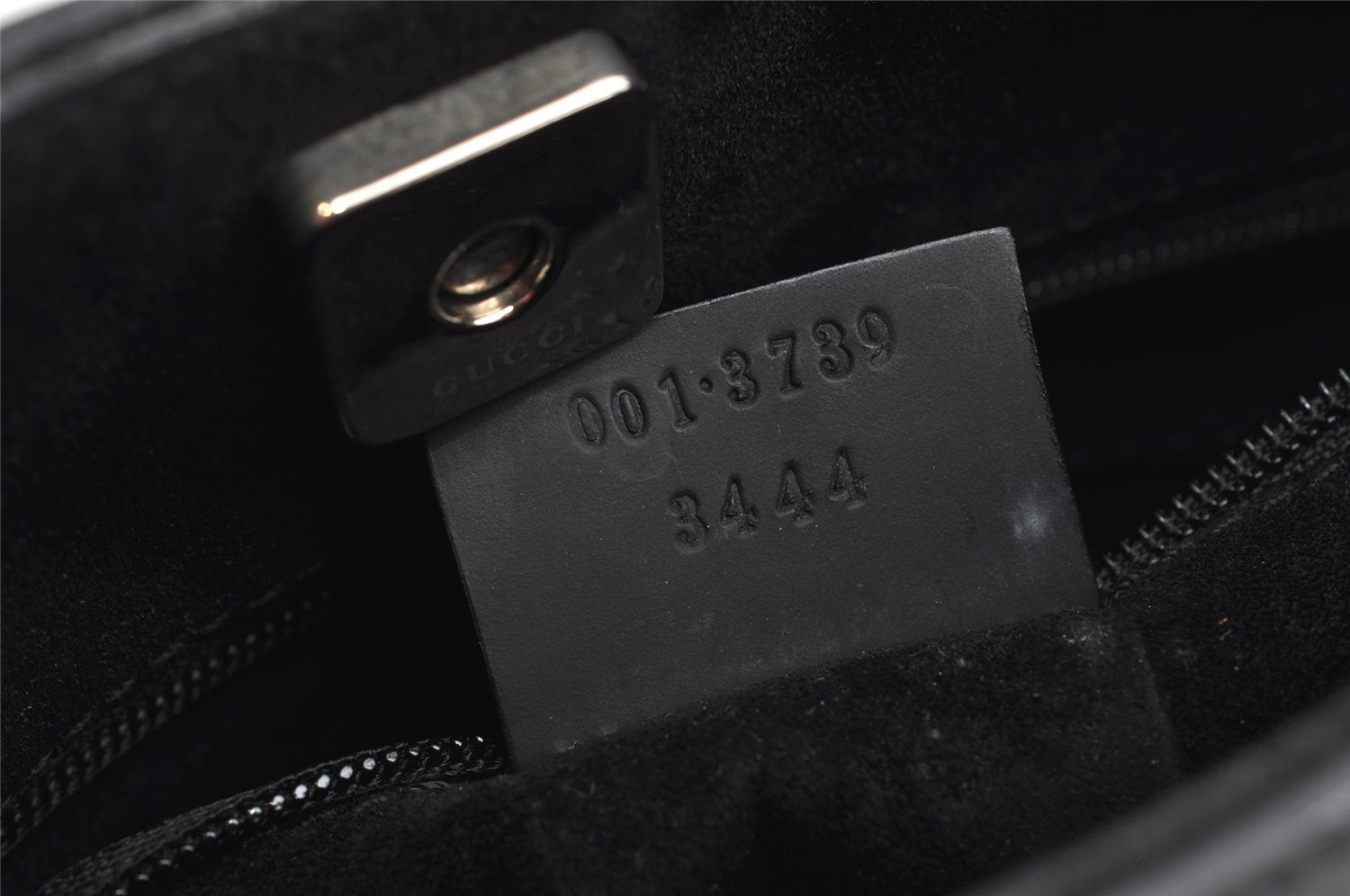 Authentic GUCCI Vintage Bamboo Shoulder Hand Bag Leather 0013739 Black 0623K