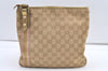 Authentic GUCCI Sherry Line Shoulder Bag GG Canvas Leather 144388 Beige 0625K