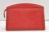 Authentic Louis Vuitton Epi Trousse Crete Clutch Bag Red M48417 LV Junk 0627K