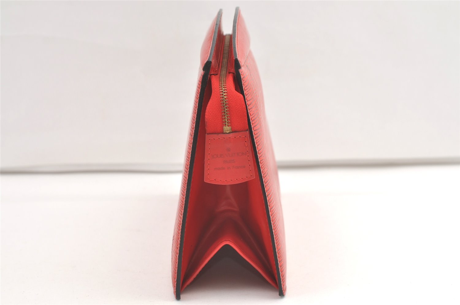 Authentic Louis Vuitton Epi Trousse Crete Clutch Bag Red M48417 LV Junk 0627K