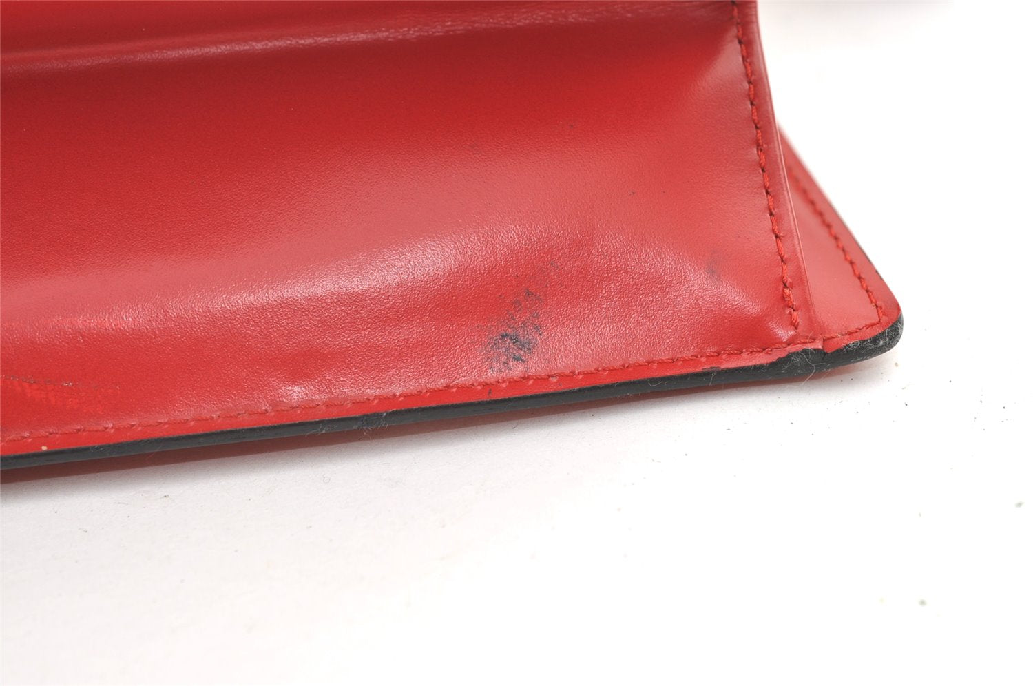 Authentic Louis Vuitton Epi Trousse Crete Clutch Bag Red M48417 LV Junk 0627K