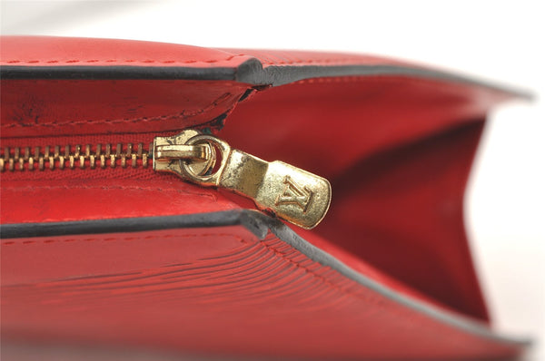 Authentic Louis Vuitton Epi Trousse Crete Clutch Bag Red M48417 LV Junk 0627K