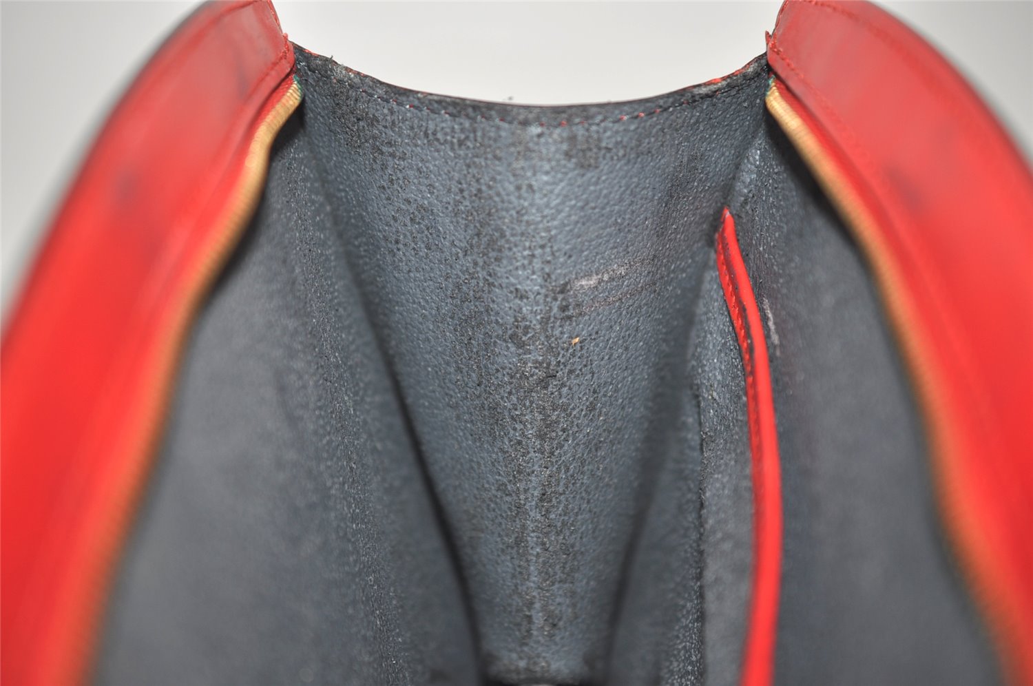 Authentic Louis Vuitton Epi Trousse Crete Clutch Bag Red M48417 LV Junk 0627K