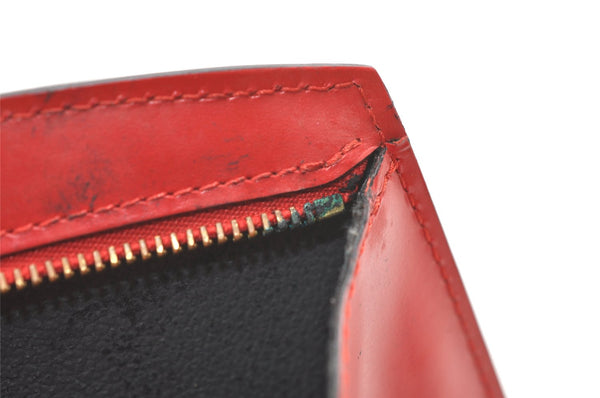 Authentic Louis Vuitton Epi Trousse Crete Clutch Bag Red M48417 LV Junk 0627K