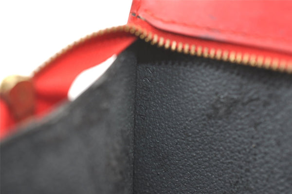 Authentic Louis Vuitton Epi Trousse Crete Clutch Bag Red M48417 LV Junk 0627K