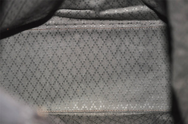 Authentic GUCCI Vintage Shoulder Hand Bag Nylon Leather Brown 0629I