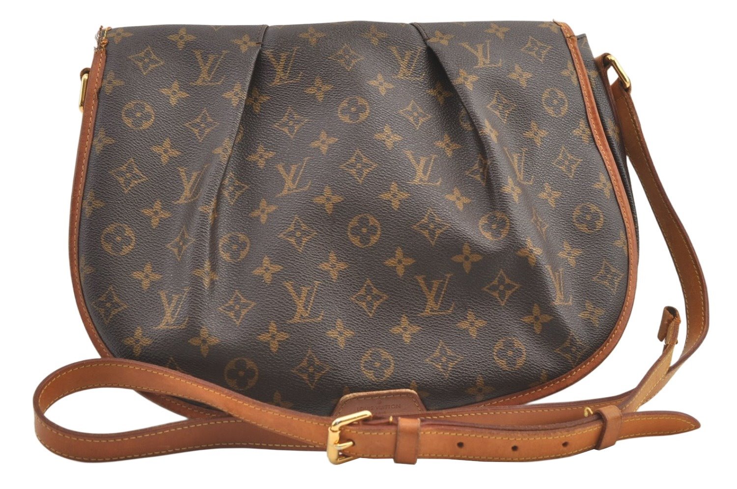 Authentic Louis Vuitton Monogram Menilmontant MM M40473 Shoulder Bag Junk 0631K