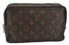Auth Louis Vuitton Monogram Trousse Toilette 23 Clutch Hand Bag M47524 LV 0633K