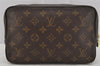 Auth Louis Vuitton Monogram Trousse Toilette 23 Clutch Hand Bag M47524 LV 0633K