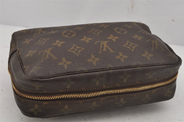 Auth Louis Vuitton Monogram Trousse Toilette 23 Clutch Hand Bag M47524 LV 0633K