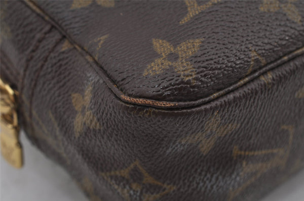 Auth Louis Vuitton Monogram Trousse Toilette 23 Clutch Hand Bag M47524 LV 0633K