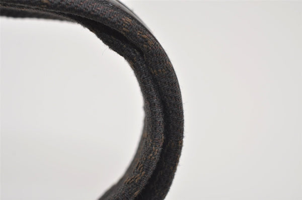 Authentic GUCCI Vintage Tote Hand Bag Purse GG Canvas Leather 105651 Brown 0635J