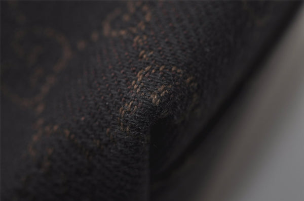 Authentic GUCCI Vintage Tote Hand Bag Purse GG Canvas Leather 105651 Brown 0635J