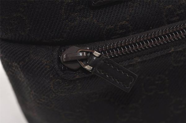 Authentic GUCCI Vintage Tote Hand Bag Purse GG Canvas Leather 105651 Brown 0635J