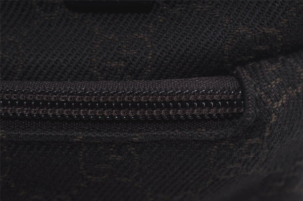 Authentic GUCCI Vintage Tote Hand Bag Purse GG Canvas Leather 105651 Brown 0635J