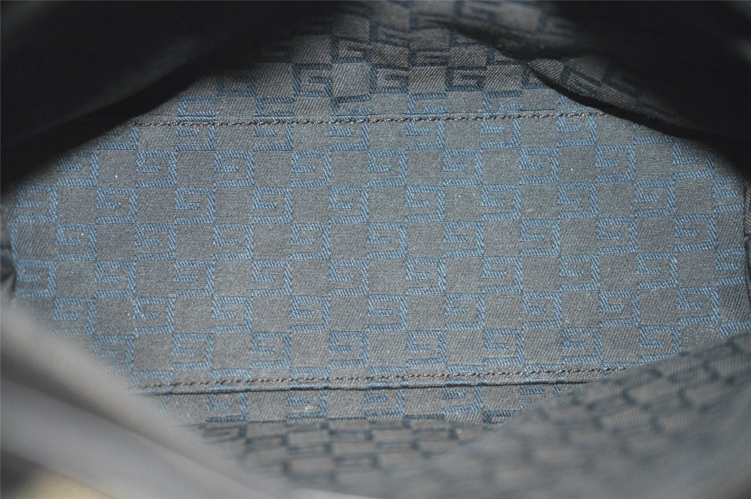 Authentic GUCCI Vintage Tote Hand Bag Purse GG Canvas Leather 105651 Brown 0635J