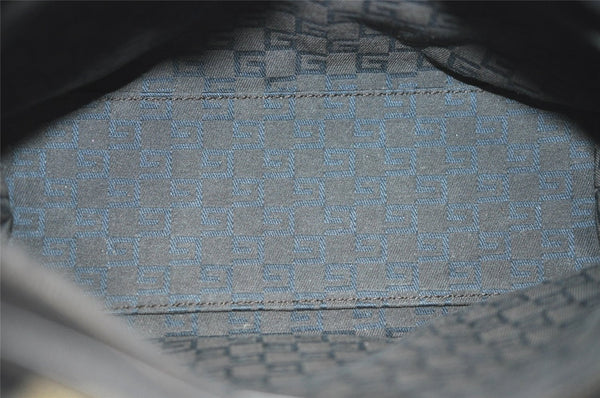 Authentic GUCCI Vintage Tote Hand Bag Purse GG Canvas Leather 105651 Brown 0635J