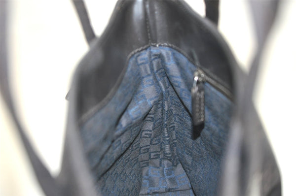 Authentic GUCCI Vintage Tote Hand Bag Purse GG Canvas Leather 105651 Brown 0635J