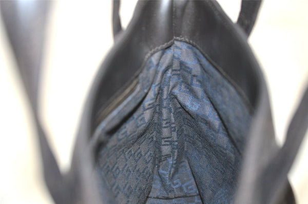 Authentic GUCCI Vintage Tote Hand Bag Purse GG Canvas Leather 105651 Brown 0635J